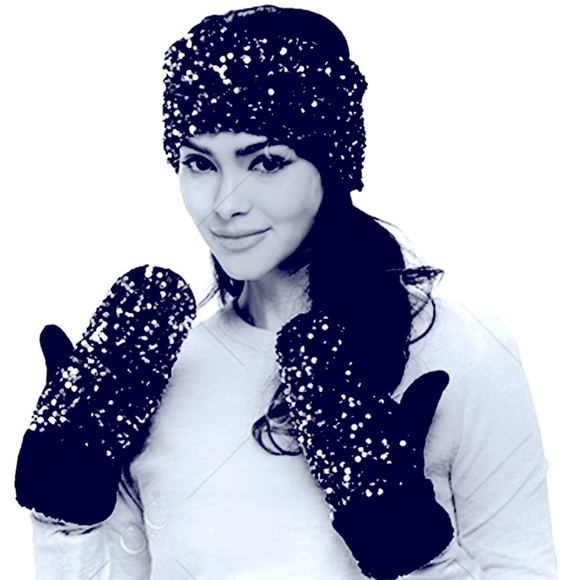 Ivory Sequin Head wrap - Picture 2 of 2